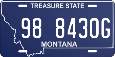 MT license plate 988430G