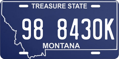MT license plate 988430K