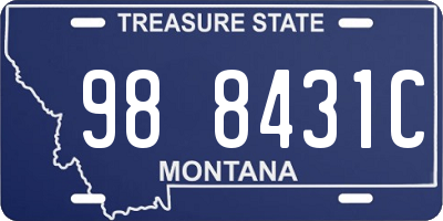 MT license plate 988431C
