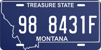MT license plate 988431F