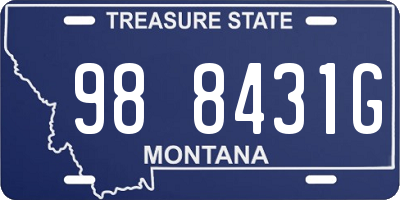 MT license plate 988431G
