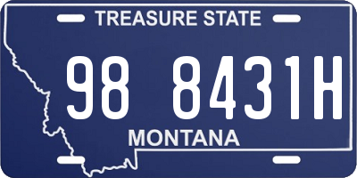 MT license plate 988431H
