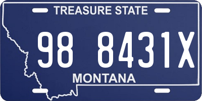 MT license plate 988431X