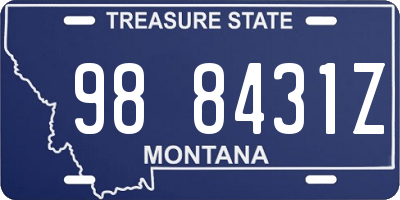 MT license plate 988431Z