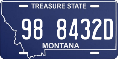 MT license plate 988432D