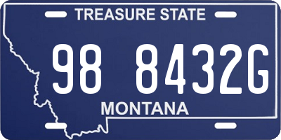 MT license plate 988432G