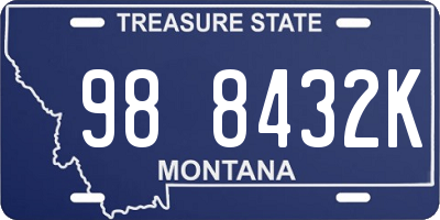 MT license plate 988432K