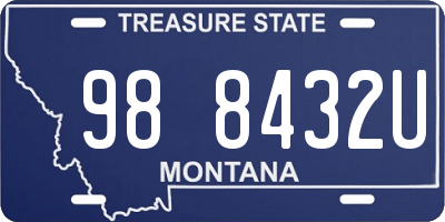 MT license plate 988432U