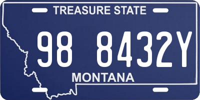 MT license plate 988432Y
