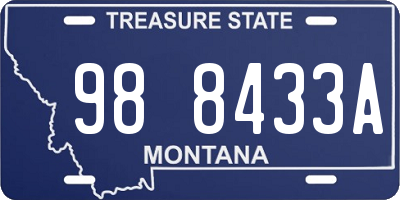 MT license plate 988433A