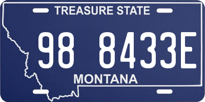 MT license plate 988433E
