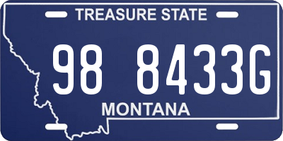 MT license plate 988433G