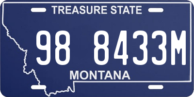 MT license plate 988433M