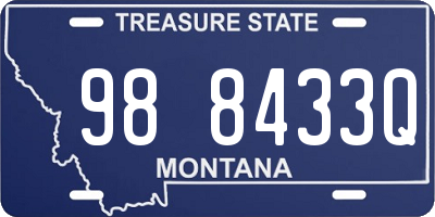 MT license plate 988433Q