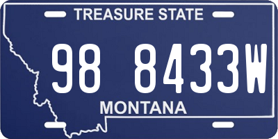 MT license plate 988433W