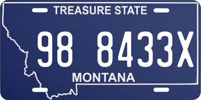 MT license plate 988433X