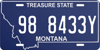 MT license plate 988433Y
