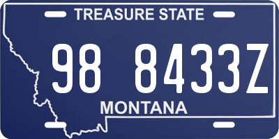 MT license plate 988433Z