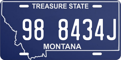 MT license plate 988434J