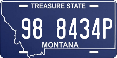 MT license plate 988434P