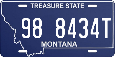 MT license plate 988434T
