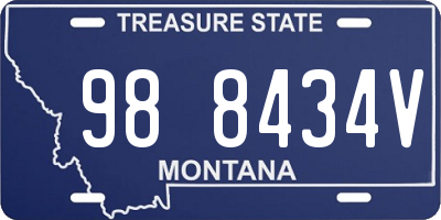 MT license plate 988434V