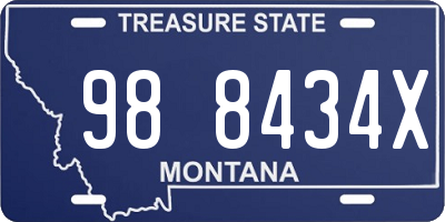 MT license plate 988434X