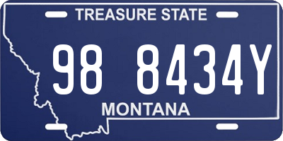 MT license plate 988434Y
