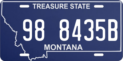 MT license plate 988435B