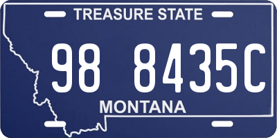 MT license plate 988435C