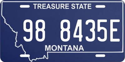 MT license plate 988435E