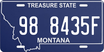 MT license plate 988435F