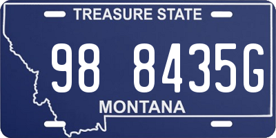 MT license plate 988435G