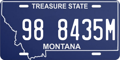 MT license plate 988435M