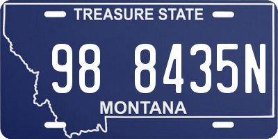 MT license plate 988435N