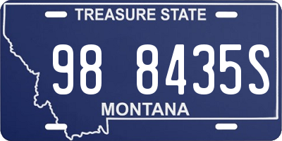 MT license plate 988435S