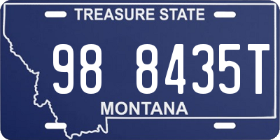 MT license plate 988435T