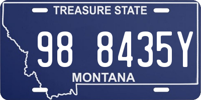 MT license plate 988435Y