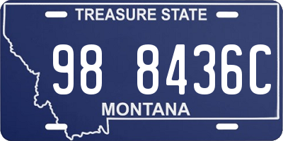 MT license plate 988436C