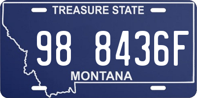 MT license plate 988436F