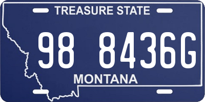 MT license plate 988436G