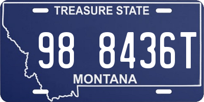 MT license plate 988436T