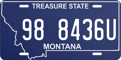 MT license plate 988436U