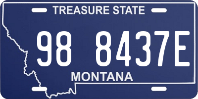 MT license plate 988437E