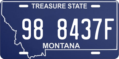 MT license plate 988437F