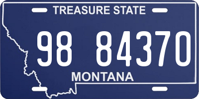 MT license plate 988437O