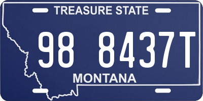 MT license plate 988437T