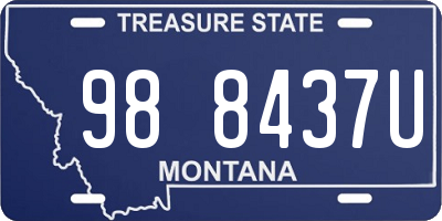 MT license plate 988437U