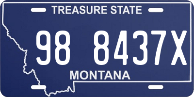 MT license plate 988437X