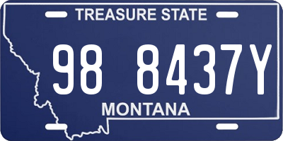 MT license plate 988437Y